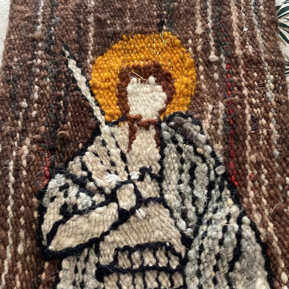 Rare European Woven Saint Tapestry